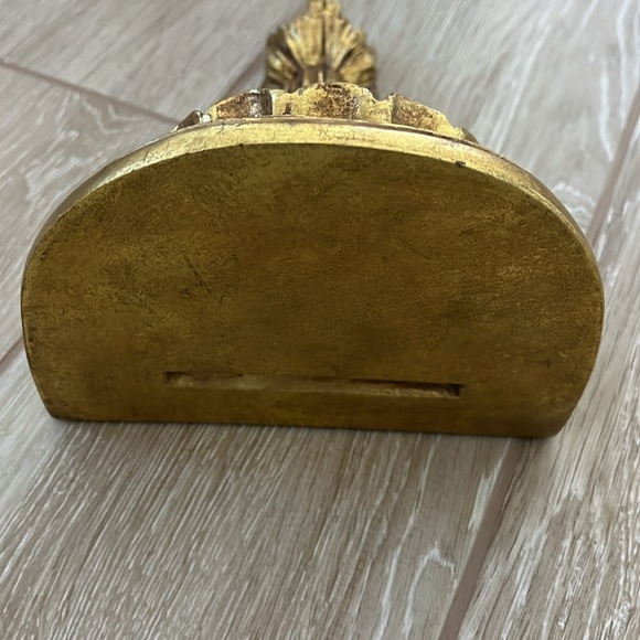 NEW Gorgeous Wood Ornate Gold Wall Sconce Shelf | 13”H x 8”W x 6”D - Picture 4 of 5